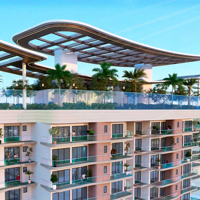 Developer visualisation of The Icon sky deck