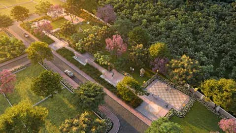 Developer’s visualisation of linear forest at The Sarayu