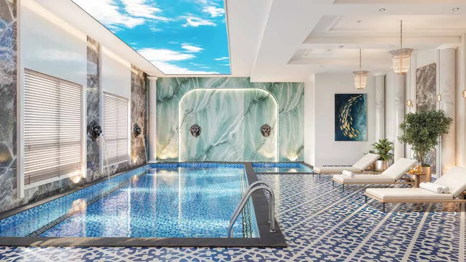 Developer’s visualisation of indoor pool at The Sarayu