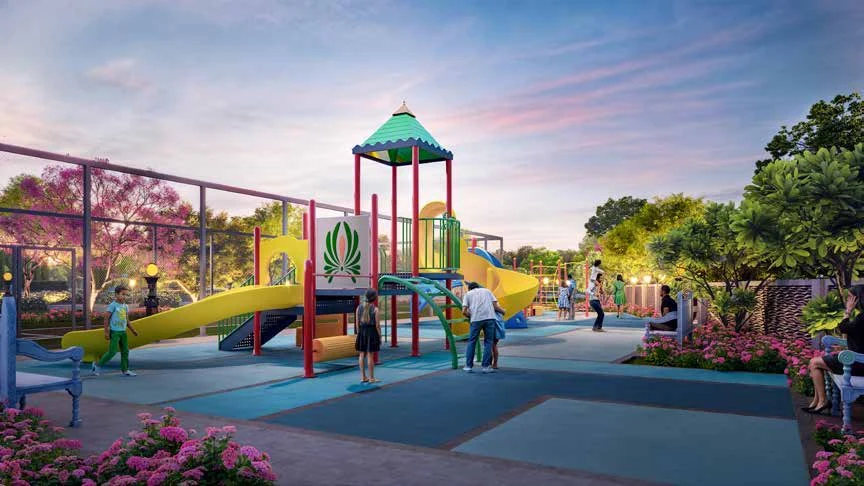 Developer’s visualisation of children’s play area at The Sarayu